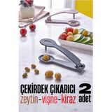 Mikasso Çekirdek Çıkarıcı - Kiraz Çekirdek Çıkarıcı Zeytin Çekirdek Çıkarıcı 2 Adet 2 Iplik