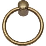 Mikasso Çekmece Kapak Kulpu Halka 60 mm Antik (2 Adet) Beyaz