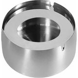 Mikasso Çelik 8 cm Kafe Restaurant Lokanta Yuvarlak Kül Tablası Küllük CIN956 Metal Gri Yuvarlak
