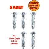 Mikasso Çelik Alçıpan Boşluk Dübel Tuğla Paraşüt Duvar Bims Tuğla 4X38 Metal 5 Adet.