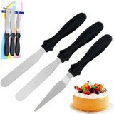 Mikasso Çelik Silver Pasta Krema Sıva Kek Spatula Seti Sunum MT233 Çelik Gri