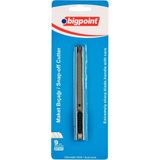 Mikasso | Cep Tipi Maket Bıçağı, Karbon Çeliğinden Kırılıp Yenilenebilir Metal Falçata, 9 mm