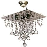 Mikasso Çeper 3'lü Katlı Kristal Taşlı Salon Model Modern Avize Kristal Taş 1 E14 Bej Salon / Oturma Odası - Çok Renkli