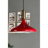 Mikasso Champion Kırmızı Eskitme Mistik Başlık Tekli Avize Sarkıt Salon Mutfak Butik Lamba Aydınlatma Metal - Çok Renkli