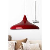 Mikasso Champion Kırmızı Özel Kablo Avize - Alüminyum 35 cm Cafe Mutfak Modern Dekoratif Sarkıt Model Metal - Çok Renkli