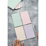 Mikasso Chess 4'lü Kareli Defter Seti 10 x 15 cm 64 Sayfa Okul Defteri Mini Defter Hediyelik Defter Karton D - Çok Renkli