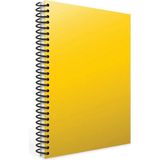 Mikasso Chromo A4 140 Yaprak Plastik Kapak Spiralli Defter (1493) Çizgili Sarı Sert Spiralli Çizgili Büyük B - Çok Renkli