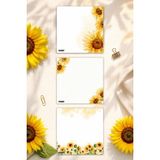 Mikasso Çiçek Bloknot - 9*9 cm Ebat- 50 Yaprak - Notepad - Memopad - Çizgisiz Not Kağıdı- To Do List Diğer - Çok Renkli