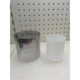 Mikasso Çift Cam Füme Rengi Avize Camı (E27) (Boy 12 Cm-Çapı 13,5 Cm) Cam 1 E27 Gri Salon / Oturma Odası - Çok Renkli