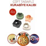 Mikasso Çift Taraflı Kurabiye Kalıbı 4 Lü Plastik