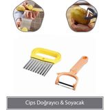 Mikasso Cips Doğrayıcı & Soyacak - Somon Pembe