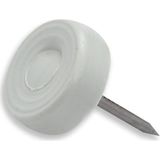 Mikasso Çivili Masa Sandalye Zemin Koruyucu Beyaz Plastik Ayak 25 Adet 16MM Beyaz