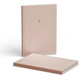 Mikasso Çizgisiz Defter Sert Kapaklı Kurdeleli 13X21 cm Hardcover Notebook Pudra 2 Adet Sert Düz Çizgisiz Or - Çok Renkli