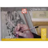 Mikasso Çizim Bloğu Eskiz Çizim Defteri (A3) 120GR 40 Sayfa Sert Spiralli Çizgisiz 36 Yaprak Büyük Boy Beyaz - Çok Renkli