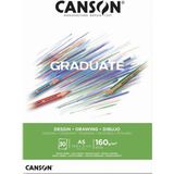 Mikasso Çizim Bloğu Graduate Dessın Beyaz 30 Syf A5 160 gr Karton Düz Çizgili 100 Yaprak Orta Boy Beyaz Okul - Çok Renkli