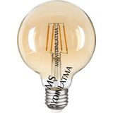 Mikasso CLA19 E27 Duylu 8 Watt Gün Işığı LED Filament Rustik Bal Cam Ampul G95 - Çok Renkli