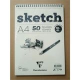 Mikasso Clrf Sketch A4 Sprallı Resim Defteri 90GR 50YP 96159 Karton Spiralli Çizgisiz 50 Yaprak Büyük Boy Be - Çok Renkli