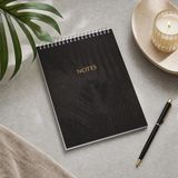 Mikasso Co Notes A5 Üstten Spiralli Vison Not Defteri Karton Spiralli Çizgili 50 Yaprak Orta Boy Siyah Not D - Çok Renkli