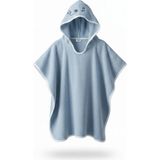 Mikasso Çocuk Bornozu Kapşonlu Panço Pamuklu Kız-Erkek Pamuklu Mavi - Çok Renkli