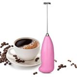Mikasso Coffee Whisk Pilli Metal Çırpıcı Mini Mixer - Pembe Metal Pembe
