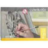 Mikasso Çok Amaçlı Blok Resim Çizim Defteri (A5) 200GR 20 Sayfa Karton Spiralli Çizgisiz Orta Boy Beyaz Resi - Çok Renkli