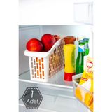 Mikasso Çok Amaçlı Buzdolabı Içi Düzenleyici Sebze Meyve Organizer Sepet Beyaz Plastik