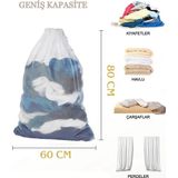 Mikasso Çok Amaçlı Çamaşır Yıkama Filesi Kirli Çamaşır Yıkama Çamaşır Makinesi Filesi 60X80 cm Tr