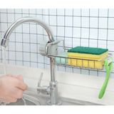 Mikasso Çok Amaçlı Mutfak Banyo Duş Musluk Üstü Rafı Sabun Sünger Askısı Raf Tek Kat Demir Turkuaz - Çok Renkli