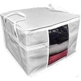 Mikasso Çok Amaçlı Pencereli Kazak Hurcu Organizer Gri Çizgili Tekli 45X40X30 cm Pamuklu 45 x 40 Gri