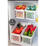 Mikasso Çok Amaçlı Plastik Dolap Içi Düzenleyici Saklama Kutusu Organizer Plastik 35 x 26 Beyaz Tr