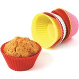 Mikasso Çok Amaçlı Pratik Platinum Silikon 6'lı Muffın Tırtıklı Kek Kalıbı-Turta-Muffin-Cheesecake Kalıbı Si