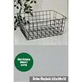 Mikasso Çok Amaçlı Sepet Organizer Banyo Düzenleyici Kiler Sepeti Mutfak Organizer Dolap Içi Düzenleyici Met