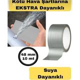 Mikasso Çok Amaçlı Su Geçirmez Sızdırmaz Dayanıklı Izolasyon Gri Tamir Bandı 48 mm 10 mt 1 Adet Gri