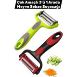 Mikasso Çok Fonksiyonlu Sebze Doğrayıcı – Spiral Rende & Julienne Soyacak - 3ü 1 Arada Paslanmaz Çelik Çok R