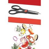 Mikasso Çok Renki Çok Amaçlı Mutfak Makası - Black Scissors