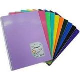 Mikasso Color Maxi 96 Yp.çizgili Defter Karton Spiralli Kareli 96 Yaprak Büyük Boy Kahverengi Okul Defterler - Çok Renkli