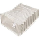Mikasso Colorfulhome Akordiyon Organizer Çekmece Içi Düzenleyici Large - 24X37X18 cm - Beyaz Kumaş 34 x 25 G