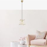Mikasso Coman Tekli Tel Sarkıt Avize Parlak Gold, Modern Dekoratif Metal Lamba COMAN-11271 1 Belirtilmemiş E - Çok Renkli