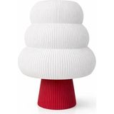 Mikasso Cone Medium Modern Dekoratif Ateş Kırmızı Abajur Masa Lambası - 29 - cm Salon ve Yatak Odası Lambası - Çok Renkli