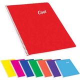 Mikasso Cool 72 Yp. Çizgili A4 Plastik Kapak Spiralli Defter Yumuşak Spiralli Çizgili 72 Yaprak Büyük Boy Be - Çok Renkli