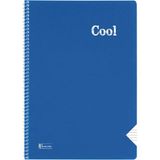 Mikasso Cool A4 72 Yaprak Plastik Kapak Spiralli Defter (321612) Kareli Lacivert Yumuşak Spiralli Kareli 72 - Çok Renkli
