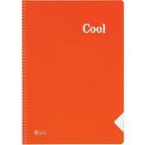 Mikasso Cool A4 72 Yaprak Plastik Kapak Spiralli Defter (321612) Kareli Turuncu Sert Spiralli Kareli 72 Yapr - Çok Renkli