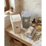 Mikasso Çöp Kovası 6.7 Lt 32 cm Kapı Önü, Ofis,banyo,bahçe Çöp Kovası Plastik Krem Ofis / Çalışma Masası - Çok Renkli