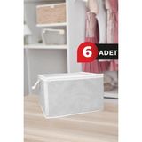 Mikasso Çorap Hurcu 30X22X18 cm 6 Adet Tela 30 x 22 Gri Tr