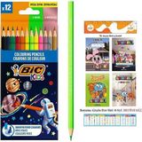 Mikasso Cosmo Kuru Boya Kalemi 12 Renk (6 Standart + 3 Metalik + 3 Neon) ve The Gumball 4 Adet 16 Syf Boyama - Çok Renkli