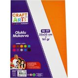 Mikasso Craft And Arts Oluklu Mukavva Sımlı 25X35 10'lu Paket 165 Gram - Çok Renkli