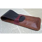Mikasso Crazy Hors Hakiki Deri El Emeği Kalemlik Kalem Kutu 27 cm 6 cm 1002D Ahşap Kahverengi - Çok Renkli