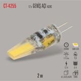 Mikasso CT-4255 G4 2W/3000K 12V LED Ampul (Günışığı) - Çok Renkli