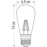 Mikasso CT-4350 Amber Rustik LED Ampul 4W E27 Duylu Dekoratif Filament Lamba 2700K - Çok Renkli