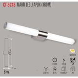 Mikasso CT-5248 6W/6400K Saka LED Aplik(Beyaz) Cata Krom Beyaz - Çok Renkli
